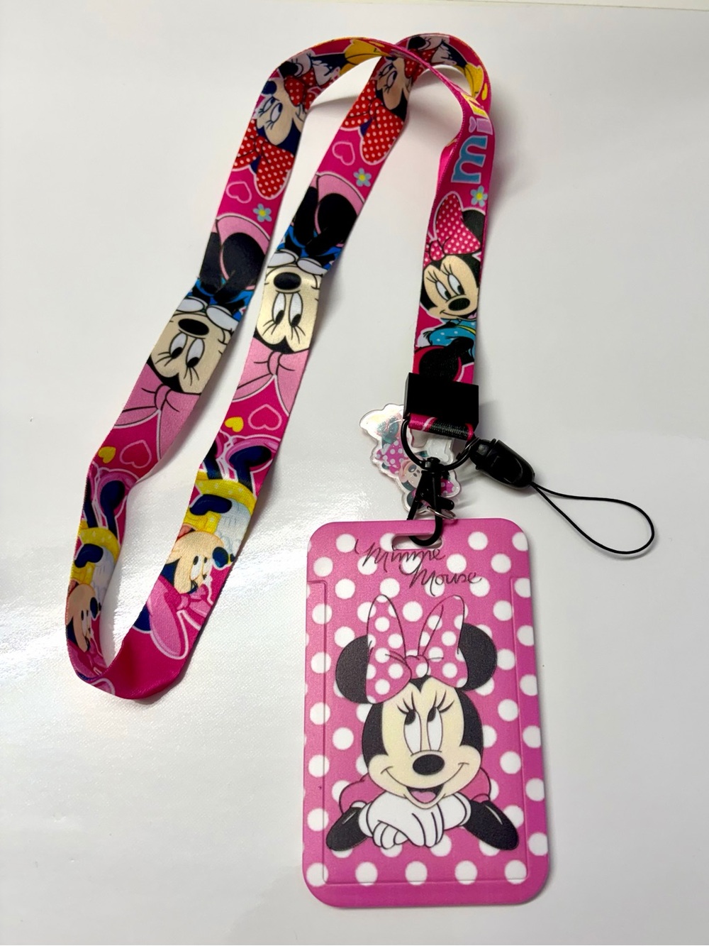 Disney Minnie Mouse Pink Polka Dot with Card & Key Holder
